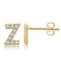 Wholesale Jewelry Letter Copper Inlaid Zircon Stud Earrings Nihaojewelry sku image 26