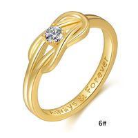 Wholesale Jewelry Simple Geometric Zircon Copper Ring Nihaojewelry sku image 1
