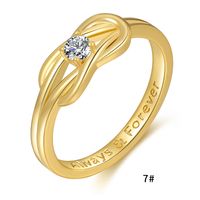 Wholesale Jewelry Simple Geometric Zircon Copper Ring Nihaojewelry sku image 2