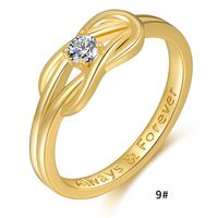 Wholesale Jewelry Simple Geometric Zircon Copper Ring Nihaojewelry sku image 4
