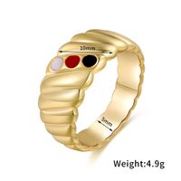 Wholesale Jewelry Retro Geometric Color Dots Copper Ring Nihaojewelry sku image 5