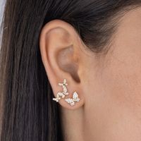 Wholesale Jewelry Butterfly Micro-inlaid Zircon Korean Style Earrings Nihaojewelry sku image 9