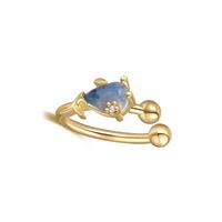 Wholesale Jewelry Ocean Series Color Zirconium Copper Ear Bone Clip Nihaojewelry sku image 11