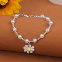 Wholesale Jewelry Bohemian Handmade Crystal Pearl Flower Bracelet Nihaojewelry sku image 1