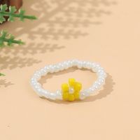 Wholesale Jewelry Bohemian Handmade Crystal Flower Color Beaded Ring Nihaojewelry sku image 1