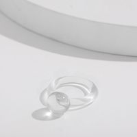 Wholesale Jewelry Color Round Top Transparent Cartoon Acrylic Ring Nihaojewelry sku image 1