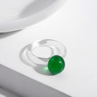 Wholesale Jewelry Color Round Top Transparent Cartoon Acrylic Ring Nihaojewelry sku image 4