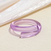 Wholesale Jewelry Candy Color Cross Acrylic Ring Nihaojewelry sku image 4