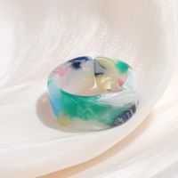 Wholesale Jewelry Retro Smudge Color Acrylic Geometric Ring Nihaojewelry sku image 5