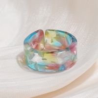 Wholesale Jewelry Retro Smudge Color Acrylic Geometric Ring Nihaojewelry sku image 10