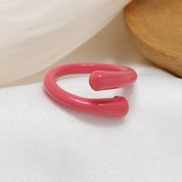 Wholesale Jewelry Spray Paint Macaron Candy Color Irregular Ring Nihaojewelry sku image 3