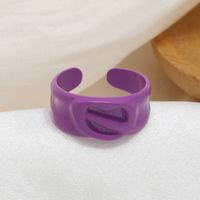 Wholesale Jewelry Spray Paint Macaron Candy Color Irregular Ring Nihaojewelry sku image 15