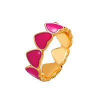 Wholesale Jewelry Candy Color Heart Ring Nihaojewelry sku image 4