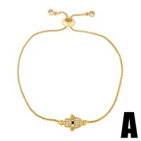 Wholesale Jewelry Crown Inlaid Zircon Copper Bracelet Nihaojewelry sku image 1