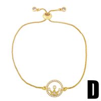 Wholesale Jewelry Crown Inlaid Zircon Copper Bracelet Nihaojewelry sku image 4