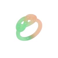 Wholesale Jewelry Rainbow Color Geometric Resin Ring Nihaojewelry sku image 1