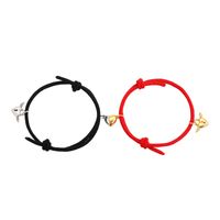 Simple Style Heart Alloy Plating No Inlaid Couple Bracelets main image 3