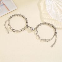 Wholesale Jewelry Heart Magnet Attracts Stainless Steel Bracelet A Pair Of Set Nihaojewelry main image 4