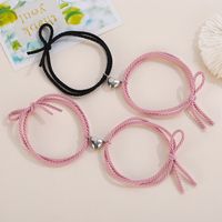 Simple Style Heart Rope No Inlaid Couple Bracelets main image 1