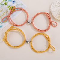 Simple Style Heart Rope No Inlaid Couple Bracelets main image 2
