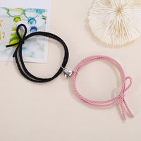 Simple Style Heart Rope No Inlaid Couple Bracelets main image 4