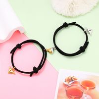 Simple Style Heart Alloy Plating No Inlaid Couple Bracelets sku image 1