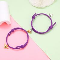 Simple Style Heart Alloy Plating No Inlaid Couple Bracelets sku image 8