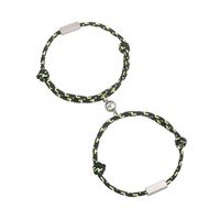 Wholesale Jewelry Stripes Magnet Attracting Stainless Steel Couple Bracelet A Pair Of Set Nihaojewelry sku image 10