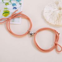 Simple Style Heart Rope No Inlaid Couple Bracelets sku image 7