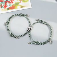 Wholesale Jewelry Couple Magnet Attracts Stainless Steel Bracelet A Pair Of Set Nihaojewelry sku image 5