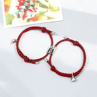 Wholesale Jewelry Couple Magnet Attracts Stainless Steel Bracelet A Pair Of Set Nihaojewelry sku image 2