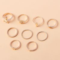 Wholesale Jewelry Snake Shape Ring 9 Set Nihaojewelry main image 3
