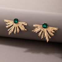 Nihaojewelry Wholesale Jewelry New Style Golden Geometric Pattern Diamond Earrings main image 5