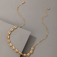 Nihaojewelry Wholesale Jewelry New Style Bohemian Golden Shell Necklace main image 3