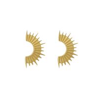 Nihaojewelry Wholesale Jewelry Retro Creative C-shaped 18k Gold Titanium Steel Earrings main image 6