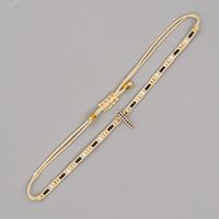 Nihaojewelry Accessoires En Gros Style Ethnique Diamant Croix Miyuki Perles Bracelet Tissé main image 3