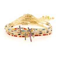 Nihaojewelry Wholesale Accessories Ethnic Style Diamond Cross Miyuki Beads Woven Bracelet main image 4