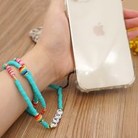 Nihaojewelry Wholesale Accessories Letter Mixed Color Soft Clay Striped Colored Mobile Phone Chain main image 1