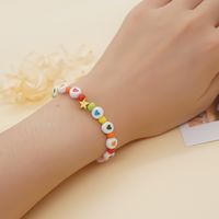 Nihaojewelry Wholesale Accessories Bohemian Rainbow Peach Heart Glass Beads Bracelet main image 4