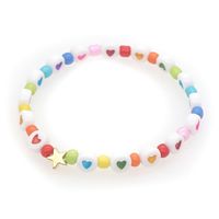 Nihaojewelry Wholesale Accessories Bohemian Rainbow Peach Heart Glass Beads Bracelet main image 6