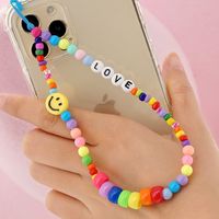Wholesale Accessories Letter Rice Beads Smiling Mobile Phone Chain Nihaojewelry main image 2