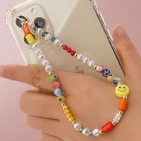 Wholesale Accessories Mixed Color Glass Flower Beads Mobile Phone Chain Nihaojewelry main image 1