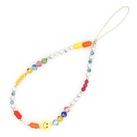 Wholesale Accessories Mixed Color Glass Flower Beads Mobile Phone Chain Nihaojewelry main image 6