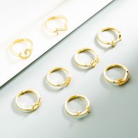 Wholesale Jewelry 26 English Alphabet Copper Ring Nihaojewelry main image 3