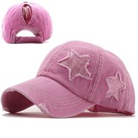 Wholesale Accessories Broken Hole Five-pointed Star Baseball Cap Nihaojewelry main image 6