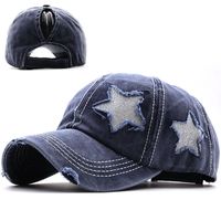Wholesale Accessories Broken Hole Five-pointed Star Baseball Cap Nihaojewelry main image 4