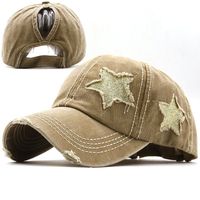 Wholesale Accessories Broken Hole Five-pointed Star Baseball Cap Nihaojewelry main image 3