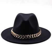 Wholesale Accessories Woolen Big Brim Fashion Jazz Top Hats Nihaojewelry main image 4