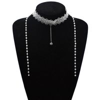 Wholesale Jewelry Lace Tassel Diamond Ball Pendant Choker Nihaojewelry main image 1