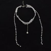 Wholesale Jewelry Lace Tassel Diamond Ball Pendant Choker Nihaojewelry main image 3